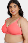 Zivame True Curv Laminated Cup Non Wired Full Coverage Super Support Bra - Georgia Peach — thumbnail 3